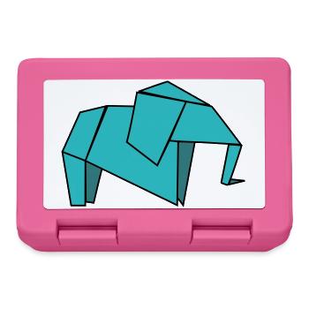 Origami Elephant - Lunchbox - pink - Front