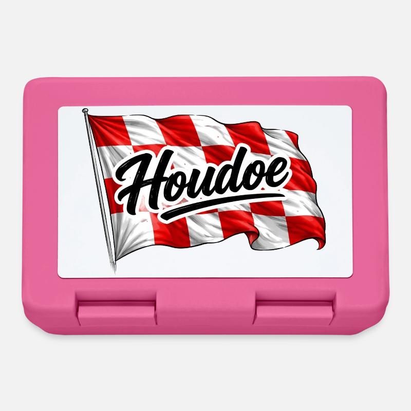 agitant le drapeau du Brabant avec Houdoe - Boîte à goûter - rose