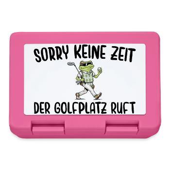 Golfspieler Frosch der Golfplatz ruft - Brotdose - Pink - Vorne