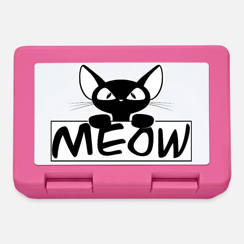 chat mignon MEOW chats chat chat - Boîte à goûter - rose