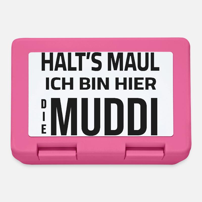 Halt's Maul - Ich bin hier die Muddi - Brotdose - Pink