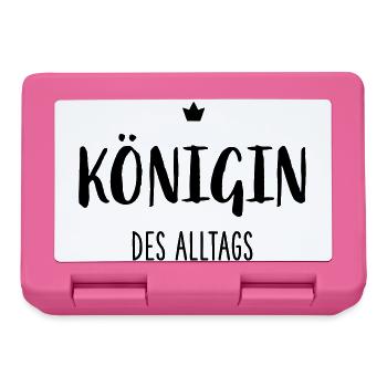 Königin des Alltags I Krone Mutter Ehefrau - Brotdose - Pink - Vorne