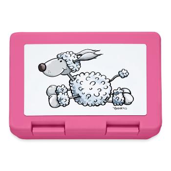 Pudel gibt Gas - Brotdose - Pink - Vorne