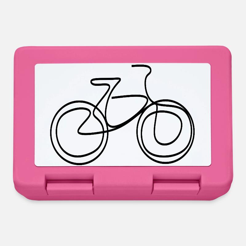 LINE ART ROUE NOIR MINIMALISME - Boîte à goûter - rose