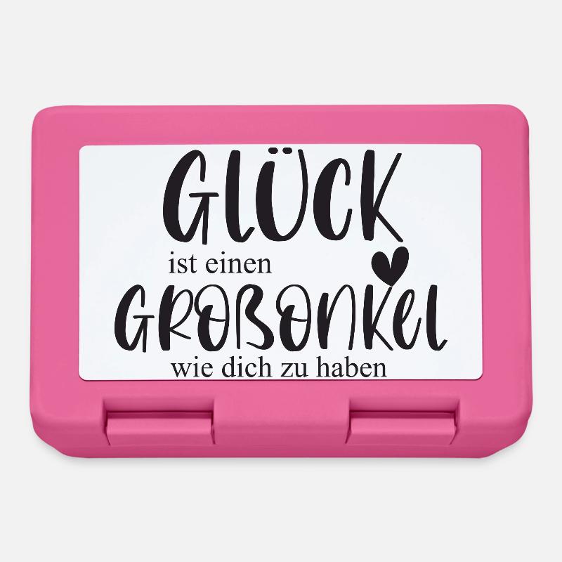 Großonkel Glück Onkel Geschenk Geburtstag Danke - Brotdose - Pink