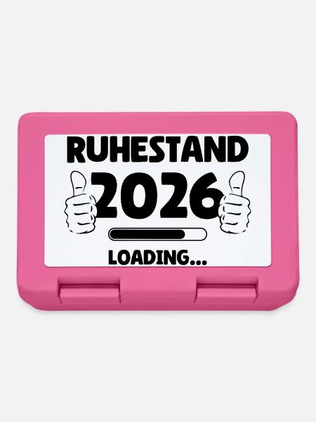 Ruhestand 2026 Loading - Brotdose - Pink