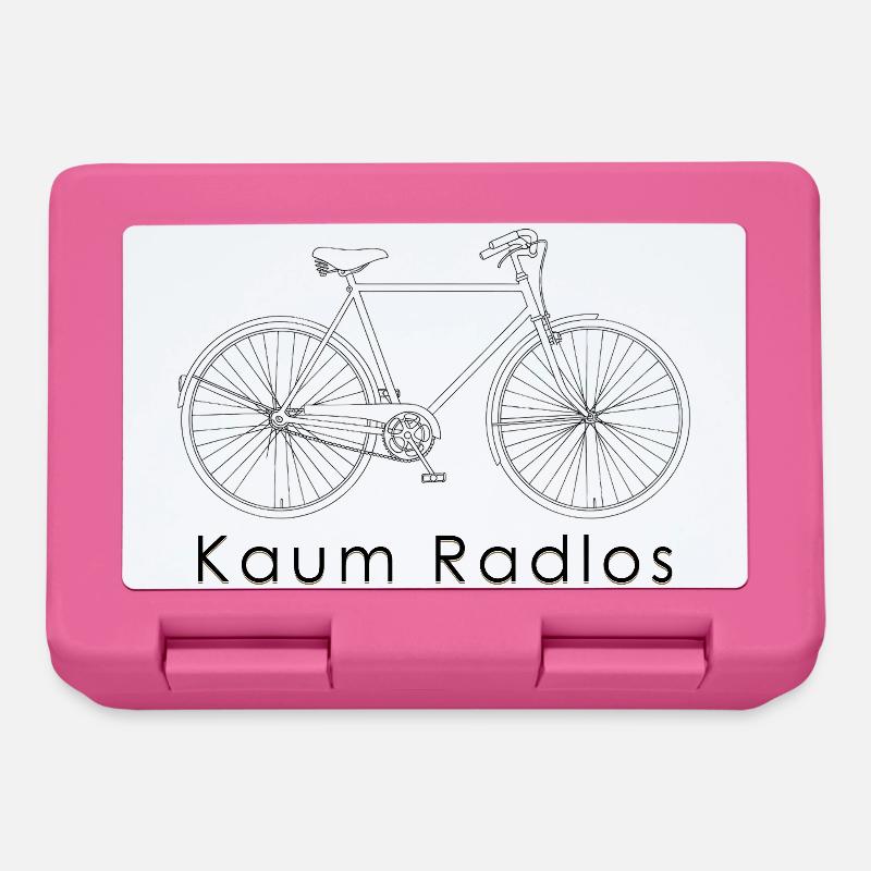 Barely Wheelless Minimal Bicycle Motif - Lunchbox - pink