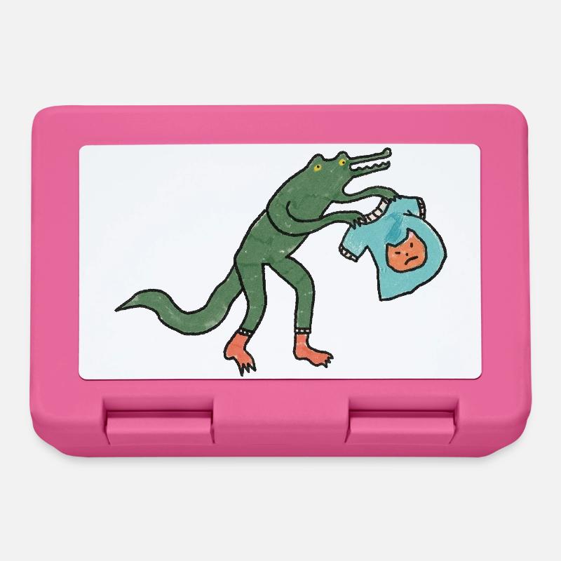 Kroko_mit_shirt - Boîte à goûter - rose