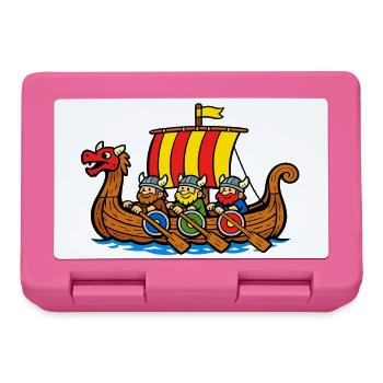 Bateau viking - Boîte à goûter - rose - Devant