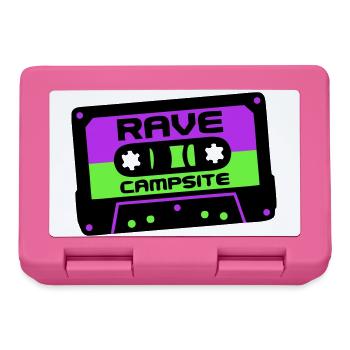Rave Cassette Festival Logo - Boîte à goûter - rose - Devant