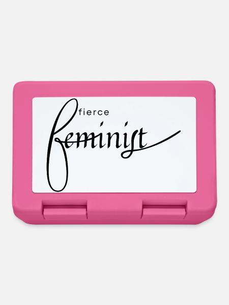 fierce feminist Schriftzug - Brotdose - Pink