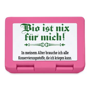Bio ist nix für mich - Brotdose - Pink - Vorne
