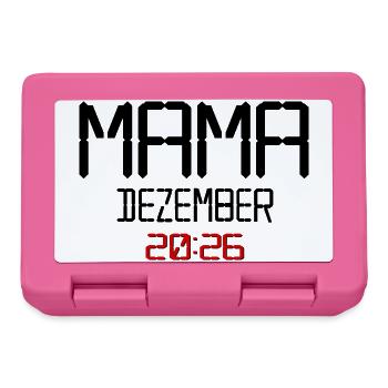 Geburt Baby, Dezember 2026 Mama - Brotdose - Pink - Vorne