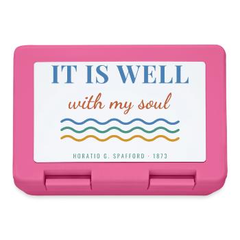 It Is Well With My Soul – Christian Hymn - Brotdose - Pink - Vorne