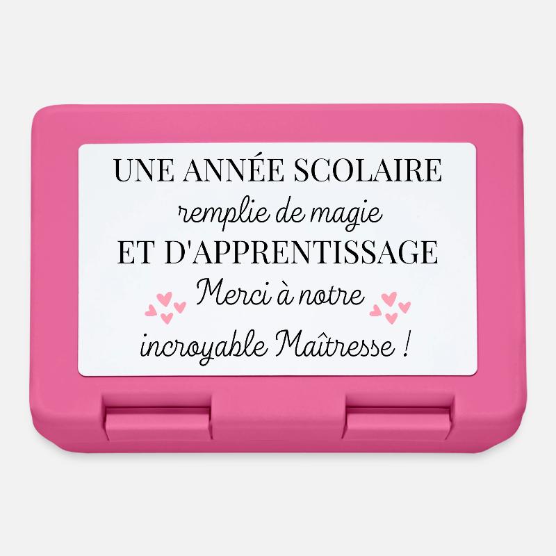 Incroyable maîtresse cadeau maîtresse - Boîte à goûter - rose