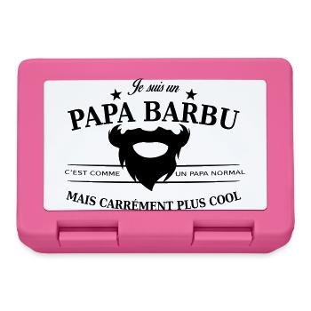 papa barbu - Boîte à goûter - rose - Devant