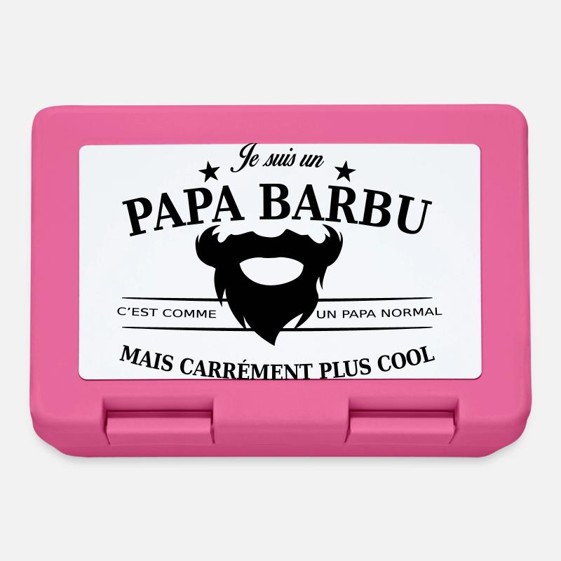 papa barbu - Boîte à goûter - rose