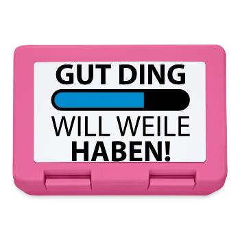 Gut Ding will Weile haben | Ladebalken - Boîte à goûter - rose - Devant
