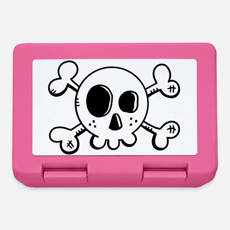 Comic Skull - Skull - Pirate - Skull - Lunchbox - pink