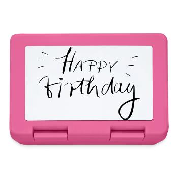 Happy Birthday - Brotdose - Pink - Vorne