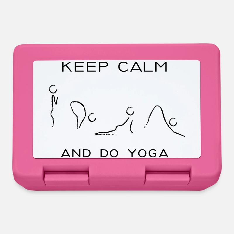 keep calm and do yoga - Brotdose - Pink