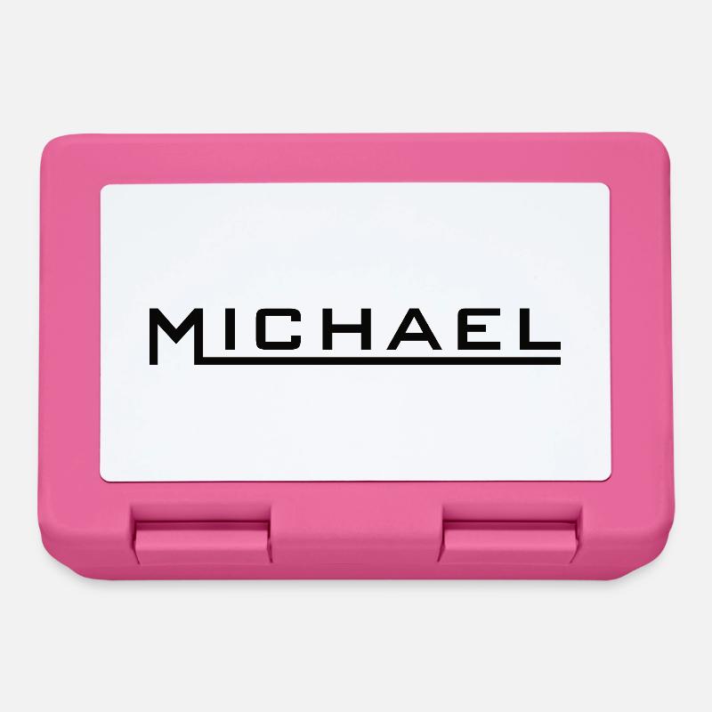 Michael Name Design noir - Boîte à goûter - rose