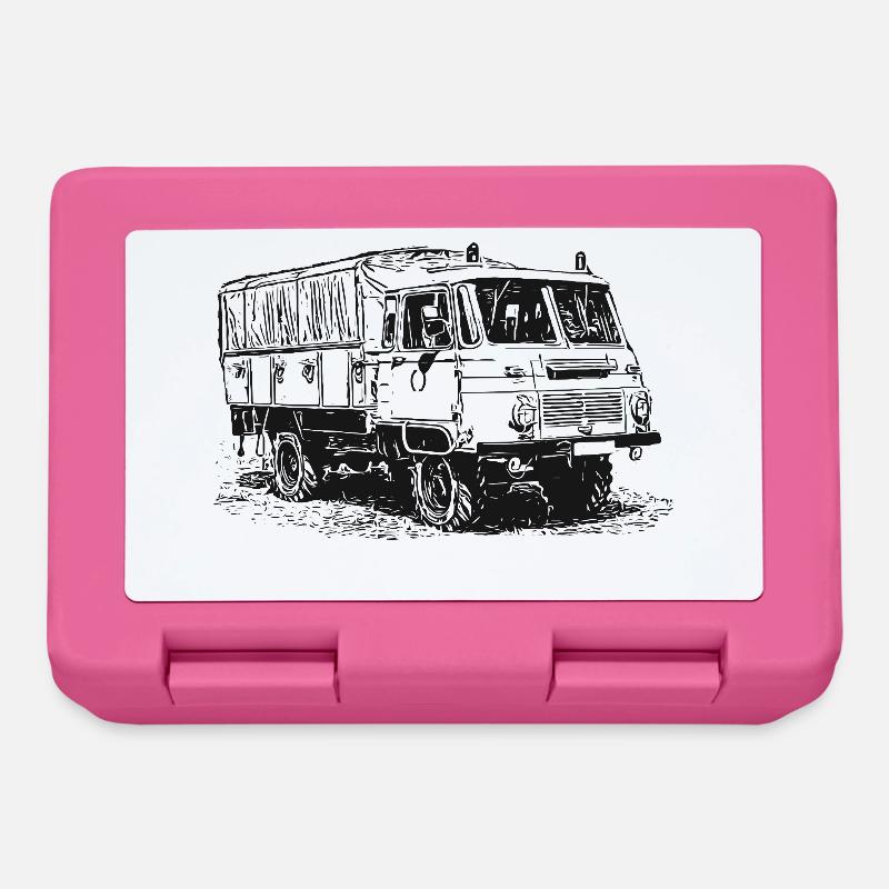 Robur LO LD MTW mit Blaulicht - Brotdose - Pink