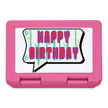 ALLES GUTE ZUM GEBURTSTAG. ALLES GUTE ZUM GEBURTSTAG. JAHRESTAG. - Brotdose - Pink - Vorne