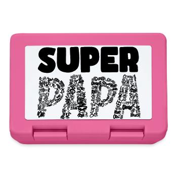 Super Papa - Boîte à goûter - rose - Devant