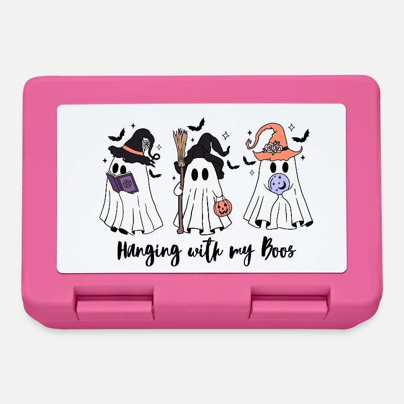 🧙 ♀️ Witchy Ghost Squad – Effrayant et mignon 👻 - Boîte à goûter - rose