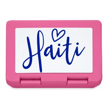 Cœur Haïti Les Femmes Aiment Haïti - Boîte à goûter - rose - Devant