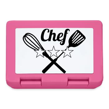 Chef - Cuisine - Cuisinier - Boîte à goûter - rose - Devant