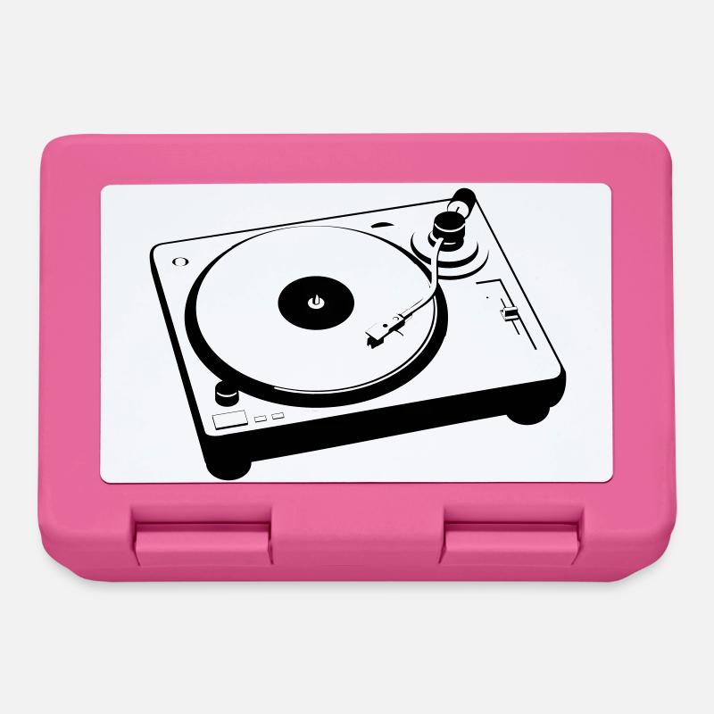 Turntable Plattenspieler DJ - Brotdose - Pink