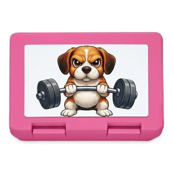 Great Dane Dumbbell Hero - Lunchbox - pink - Front