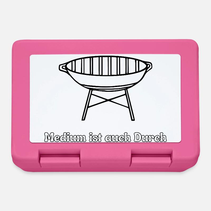 Grill Spruch: Medium Ist auch durch - Brotdose - Pink