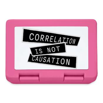 La corrélation n’est pas la causalité : la science des nerds - Boîte à goûter - rose - Devant