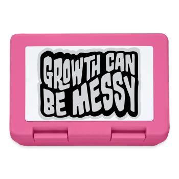 Growth Can Be Messy Persönlich Wachstum Zitat Logo - Brotdose - Pink - Vorne