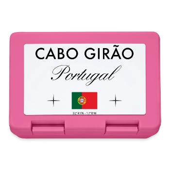 Cabo Girao Portugal Koordinaten Reise Souvenir - Brotdose - Pink - Vorne