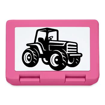 Traktor Schlepper Symbol - Brotdose - Pink - Vorne