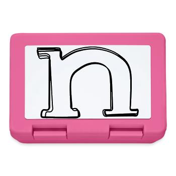 Kleinbuchstabe n handgezeichnet - Brotdose - Pink - Vorne