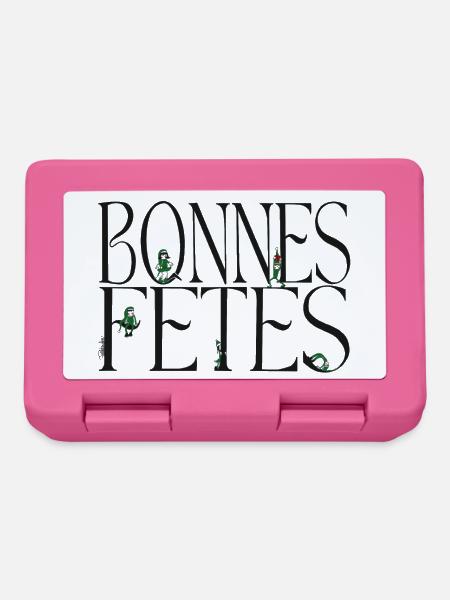 Frohe festliche Monster-Feiertage - Brotdose - Pink