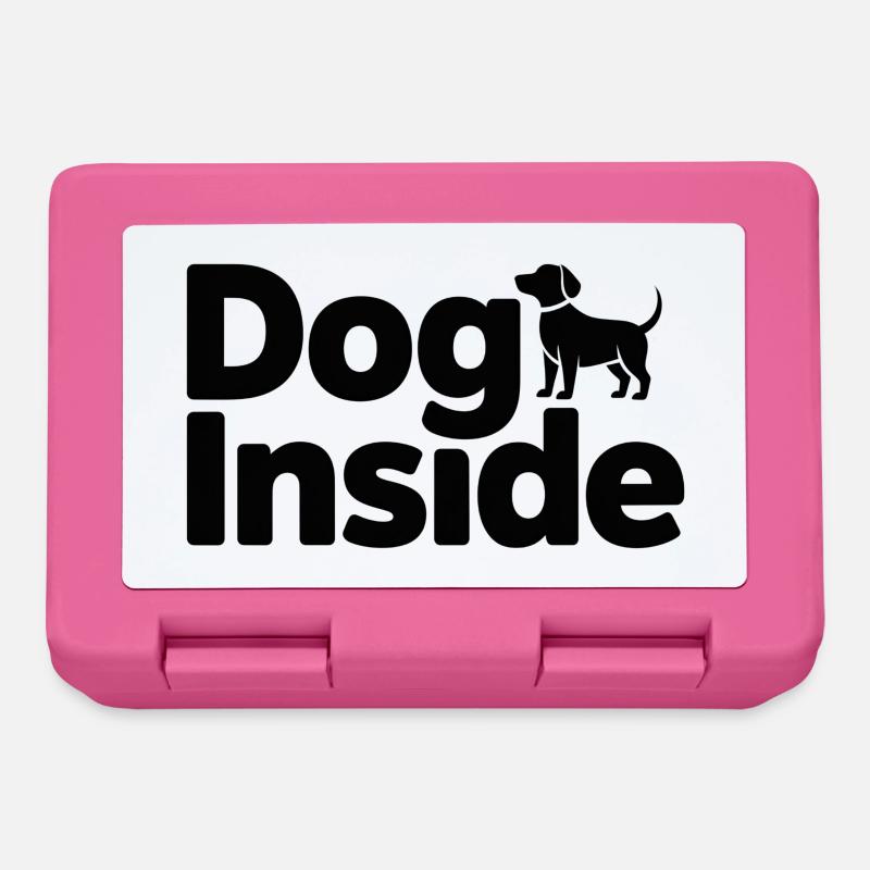 Dog Inside Silhouette - Lunchbox - pink