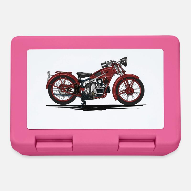 Retro motorcycle - Lunchbox - pink