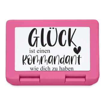 Kommandant Freiwillige Feuerwehr Ehrenamt Geschenk - Brotdose - Pink - Vorne