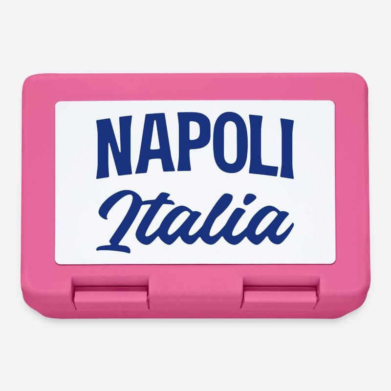 Napoli Italia Script in Blau - Brotdose - Pink