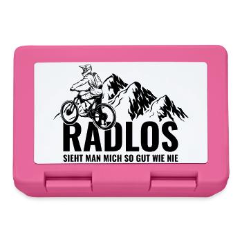 Mountainbike Radlos sieht man mich so gut wie nie  - Brotdose - Pink - Vorne