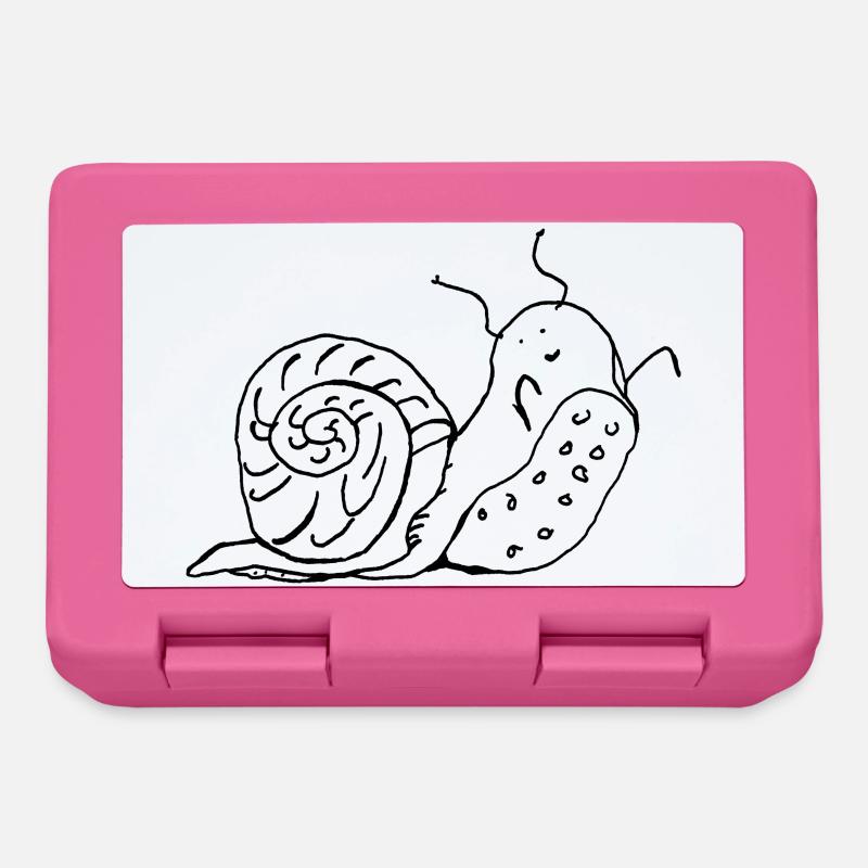 escargot - Boîte à goûter - rose