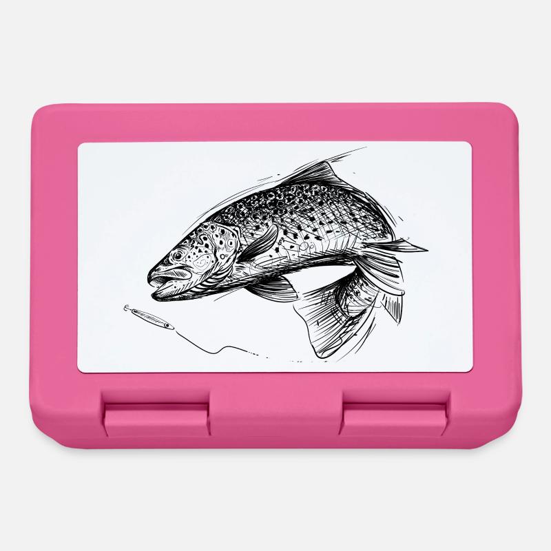 Poisson de vie ! - T-shirt de pêche à la truite de mer - Boîte à goûter - rose