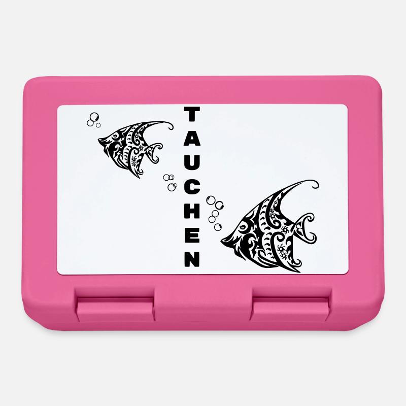 Plongée – Tribal Fish Design - Boîte à goûter - rose