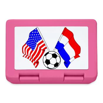 Football Pays-Bas vs États-Unis - Boîte à goûter - rose - Devant